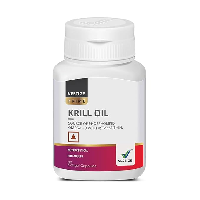 Vestige Prime Krill Oil, Omega-3 with Astaxanthin, 30 Softgel Capsules