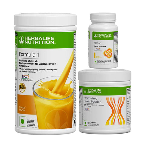 Formula 1 Mango 500g with Personalized Protein Powder 200g and Afresh Lemon 50g Pack of 3
